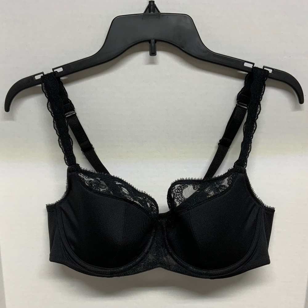NWT! - Cacique Lane Bryant French Full Coverage Black Underwire Bra 38D
